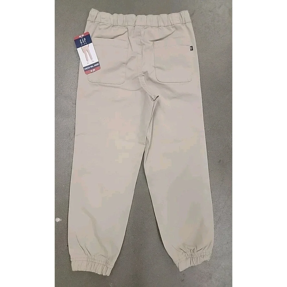 GAP‎ Kids Stretch Twill Jogger Pants Khaki 8